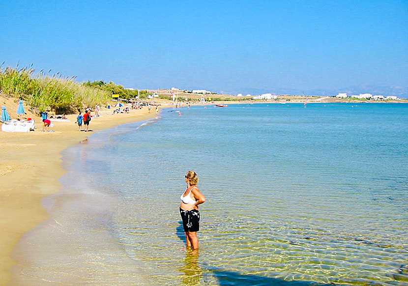 Old pictures from the sandy Golden beach on Paros.