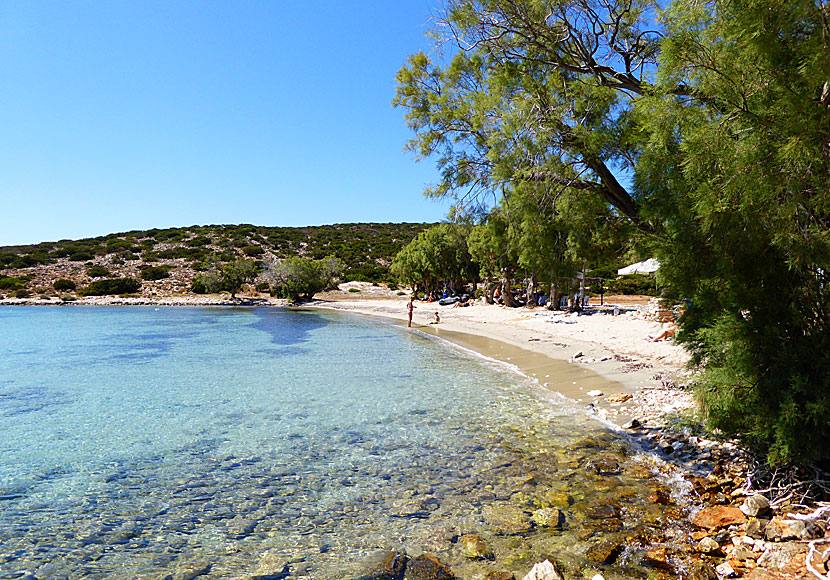 Livadaki beach close to Agia Irini beach on Paros in Greece.