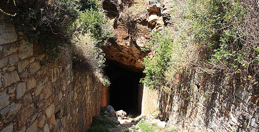 One of the caves in the marble quarry in Paros.