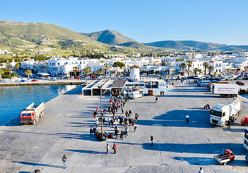 The port in Parakia. Paros.