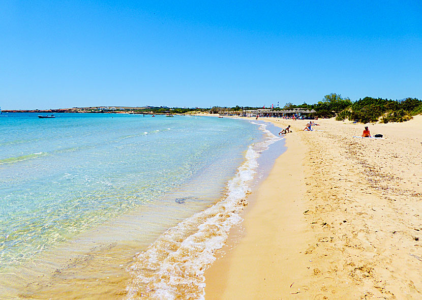 Santa Maria beach Aliki on Paros in the Cyclades.