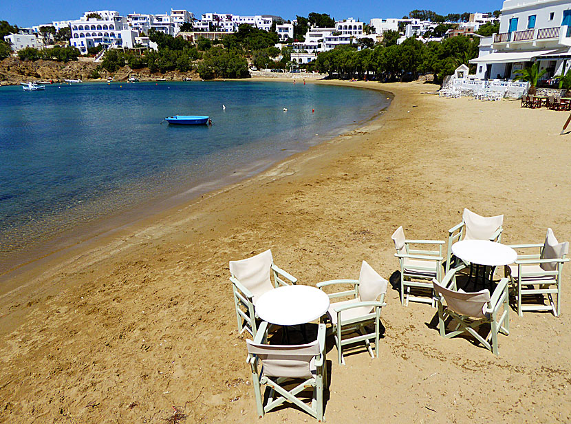 Piso Livadi beach on Paros in Greece.