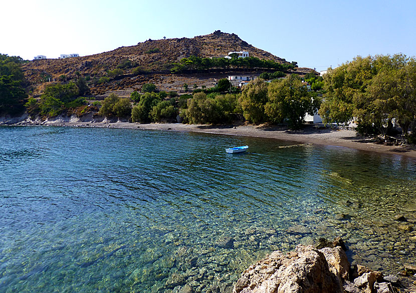 The best beaches on Patmos. Aspri beach.