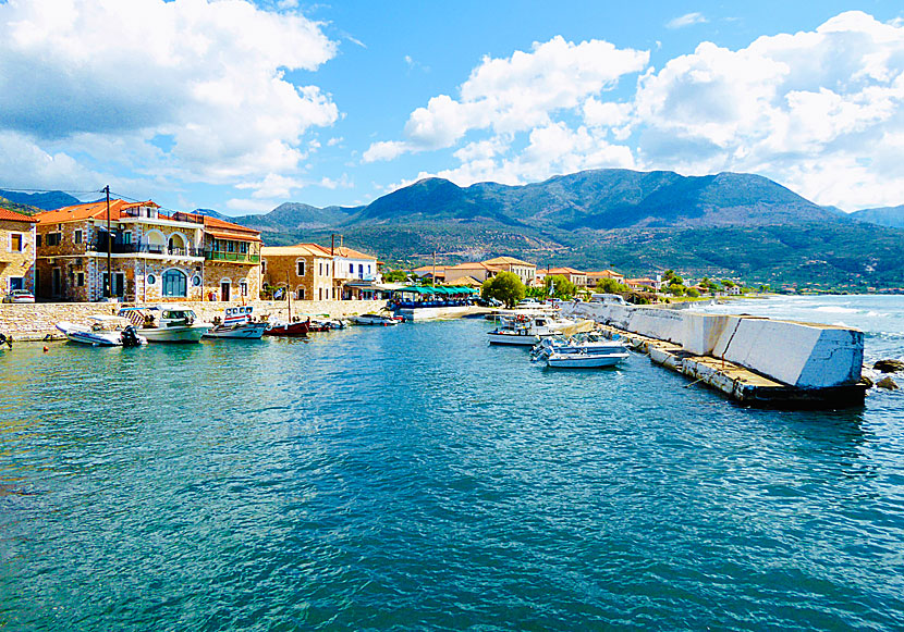 The delightful fishing village of Agios Nikolaos south of Kardamili and Stoupa in Mani in the Peloponnese.