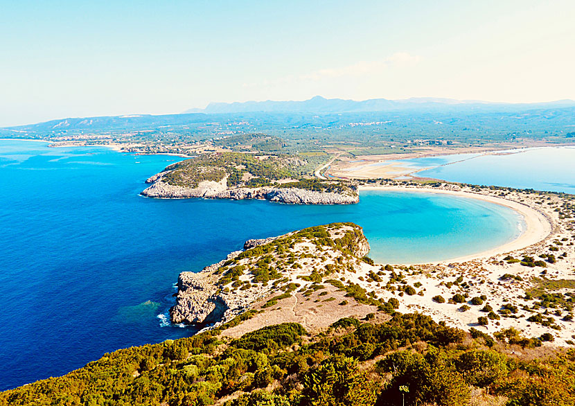 Don't miss Greece's most beautiful beach, Voidokilia beach, when you travel to Costa Navarino in the Peloponnese to play golf.