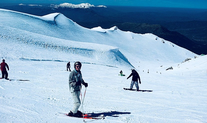 Skiing in Helmos near Kalavrita in the Peloponnese.