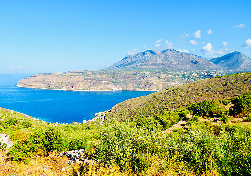 The villages of Limeni and Itilo and the sandy beach of Neo Itilo in Mani in the southwestern Peloponnese.