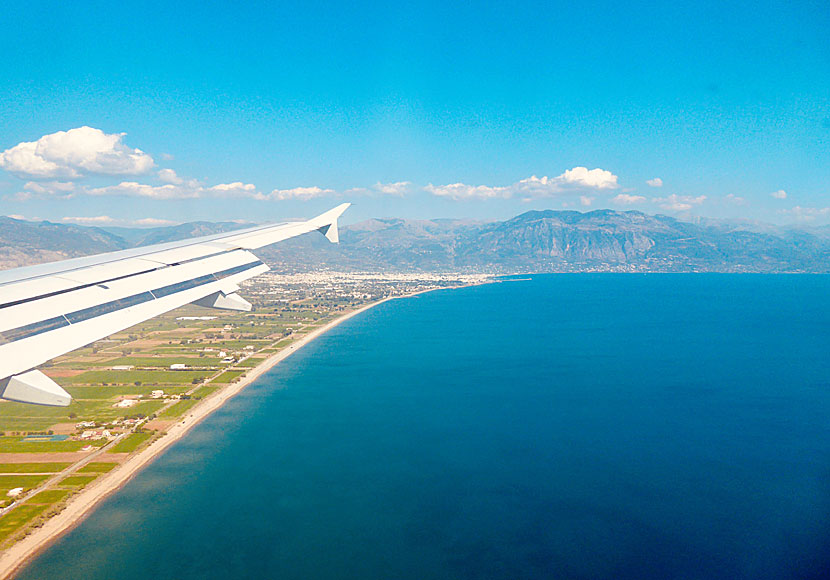 Fly to Kalamata in the Peloponnese in Greece.