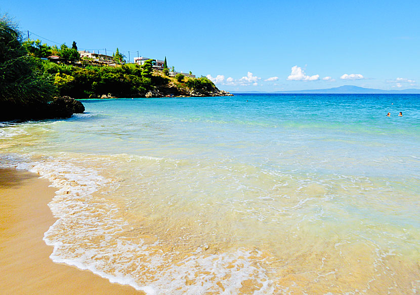 It takes between 5 and 10 minutes to walk between the long and child-friendly sandy beaches of Kalogria and Stoupa.