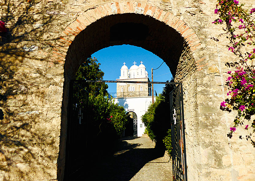 The entrance to the Monastery of Timiou Prodromou in Koroni.