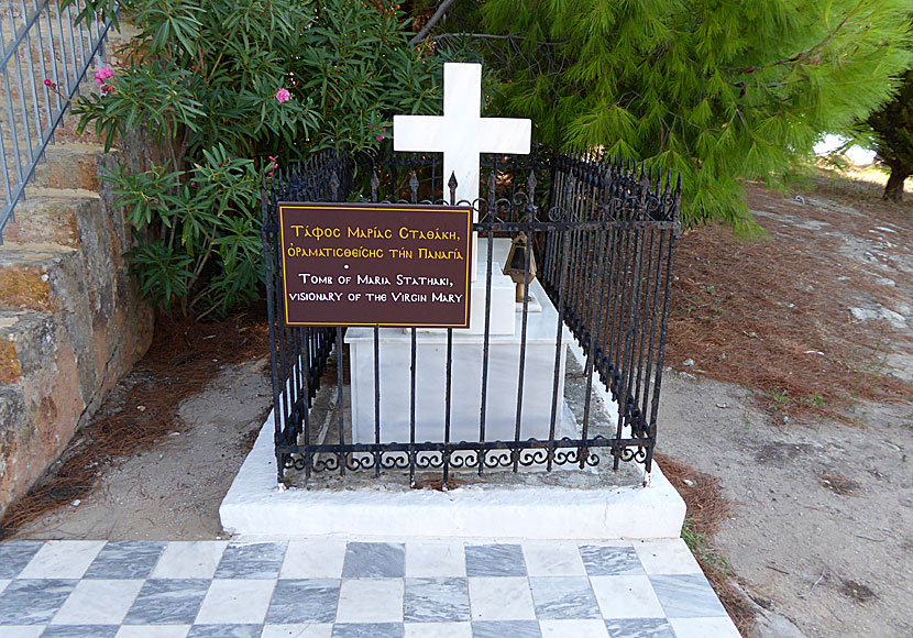Tomb of Maria Stathakis in Koroni Castle. Maria Stathakis was from Koroni and was the woman who saw the holy icons.