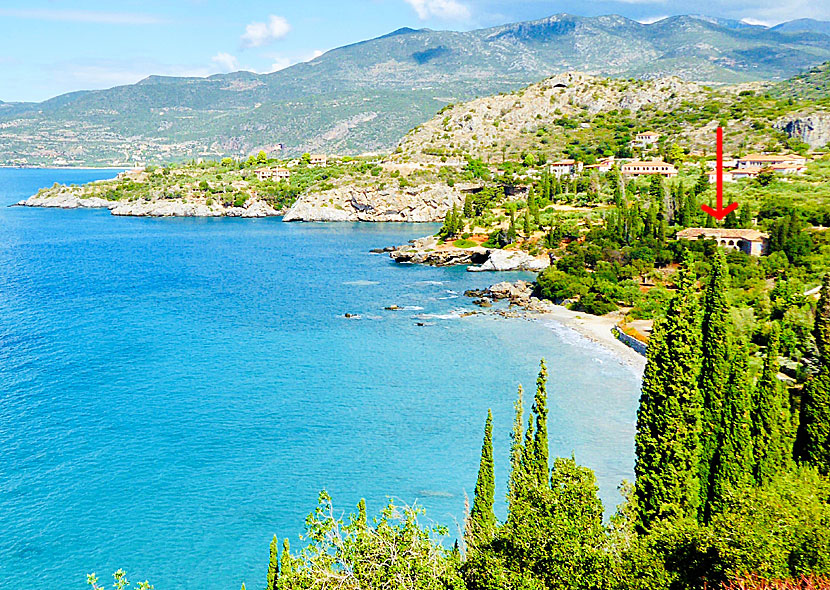 Sir Patrick Leigh Fermor's house in Kalamitsi near Kardamili in Mani in the Peloponnese.