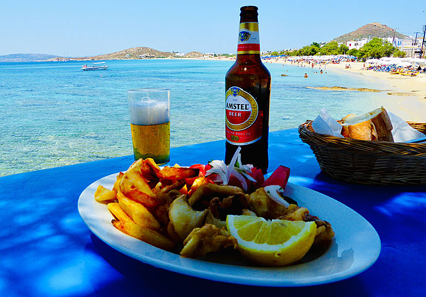 Amstel and Mythos is the most common beer in Greece.