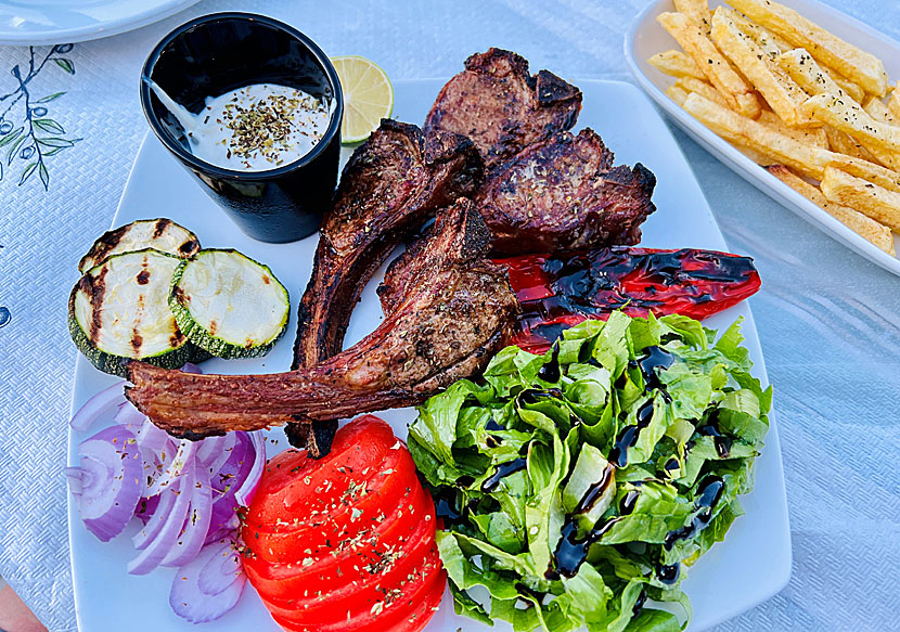 Main dishes from Greece. Lamb chops - Paidakia is one of the best Greek dishes.