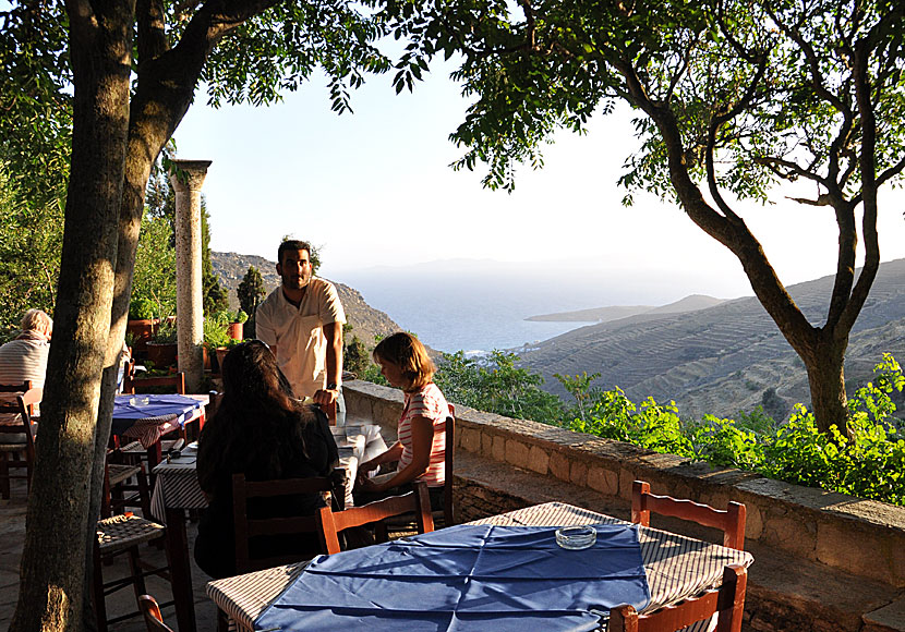 Taverna Drosia in Ktikados is one of the best restaurants on the island of Tinos in the Cyclades.