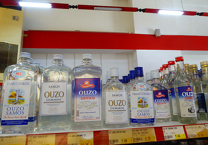 Ouzo from Pythagorion in Samos.