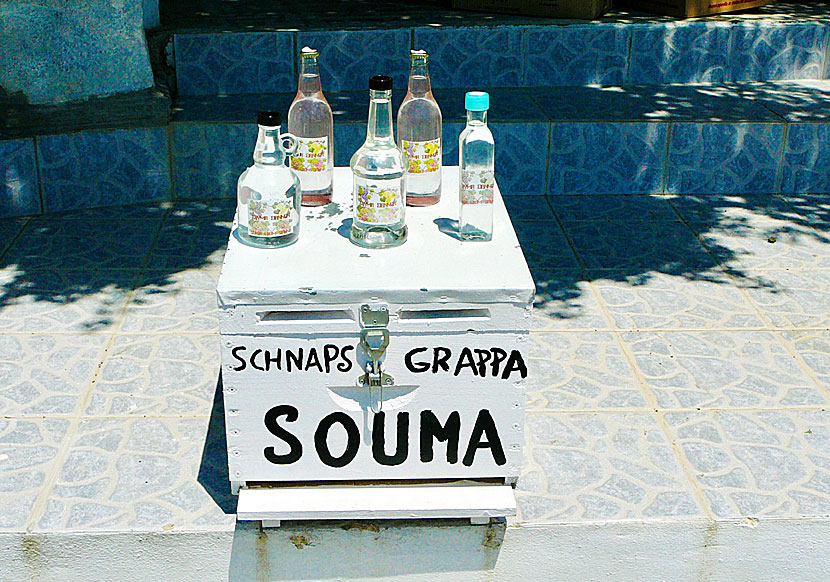 Souma from Rhodes is another variation of the Greek beverage raki.