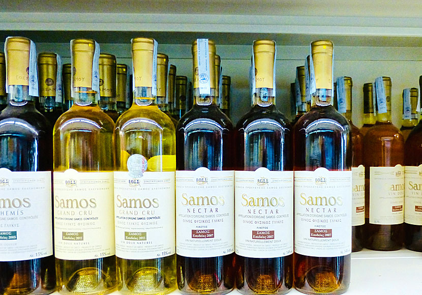 Dessert wine from Samos is best drunk on the harbour promenade in Pythagorion.