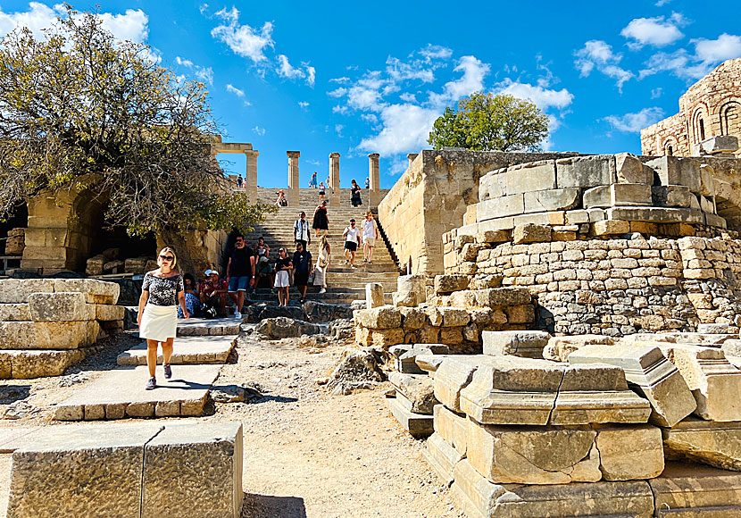 There are no guided tours at the Acropolis, but there are many information boards.