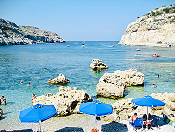 Anthony Quinn beach in Rhodes.