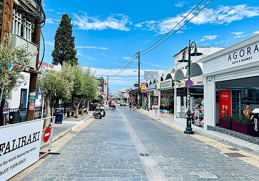 The bar streets of Faliraki attract party-hungry young people from all over the world.