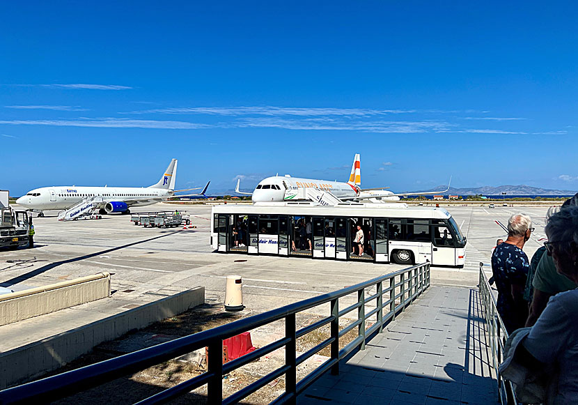 Rhodes Airport (RHO) is called Diagoras and is located 14 kilometres southwest of Rhodes Town, near the village of Paradisi. 