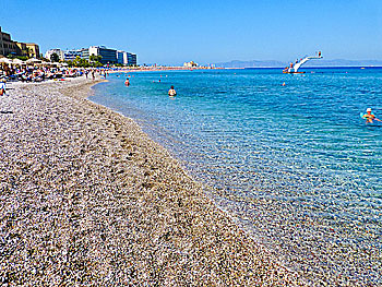 Elli beach in Rhodes.