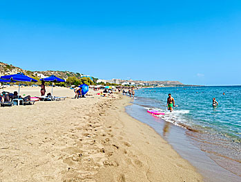 Faliraki beach in Rhodes.