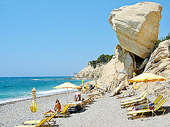 Fourni beach in Rhodes.