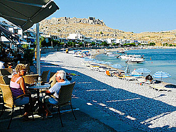 The village of Haraki in Rhodes.