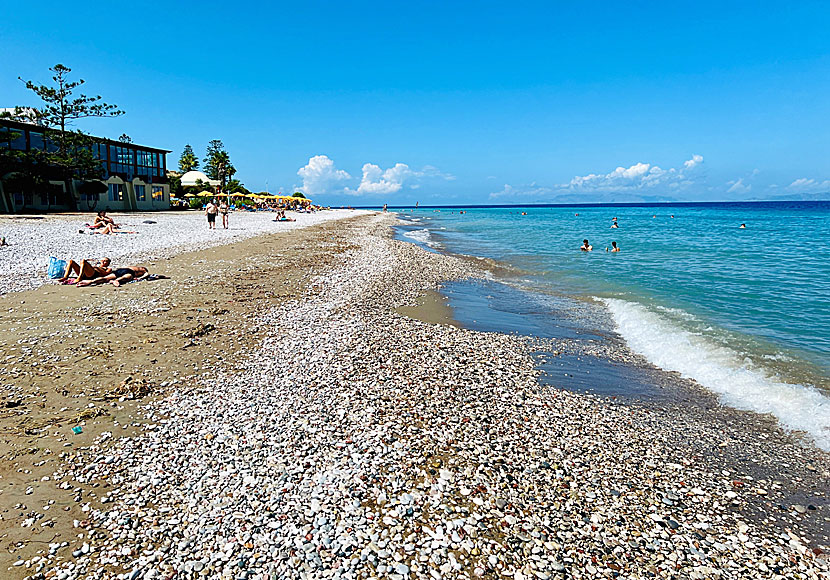 Ialysos beach on Rhodes in Greece.