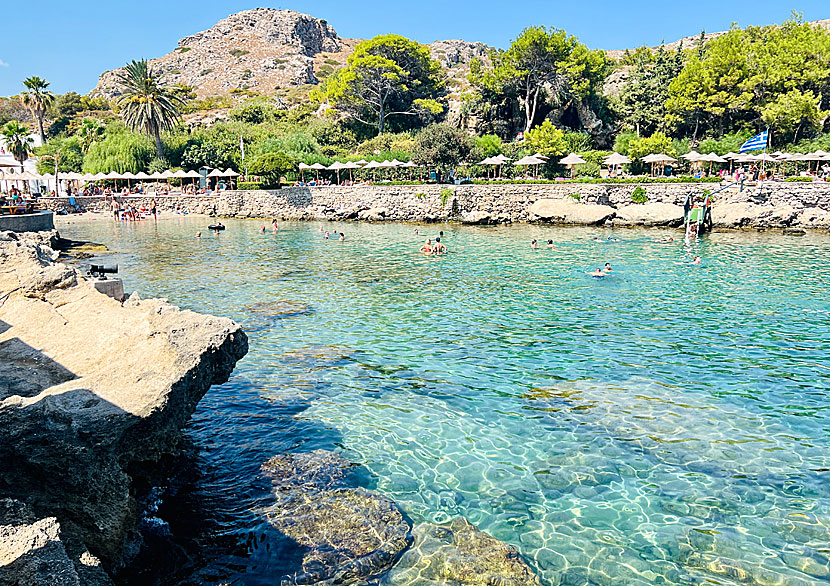 Snorkeling at Kallithea Springs beach on Rhodes.