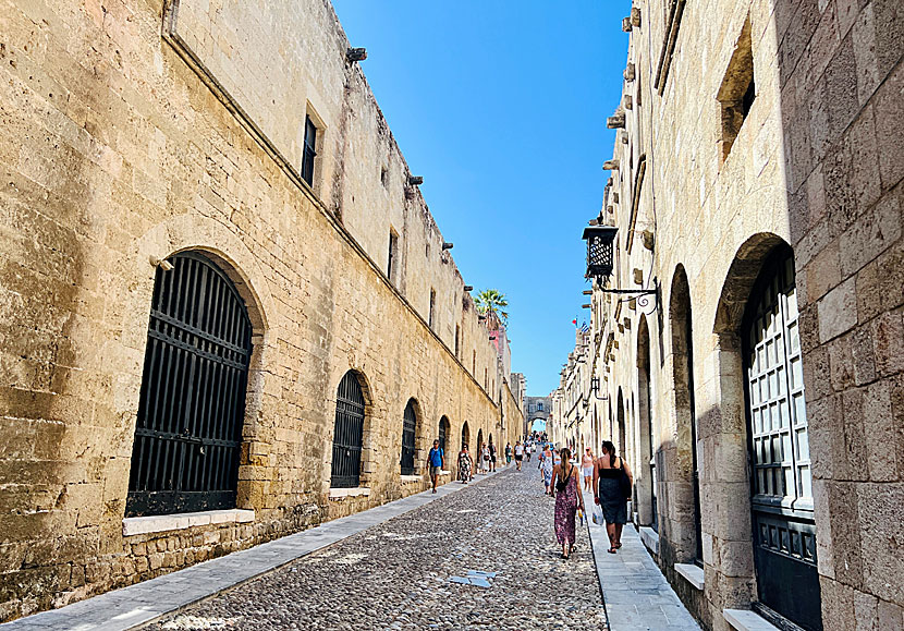 Don't miss the Knights street when you visit the old town of Rhodes.