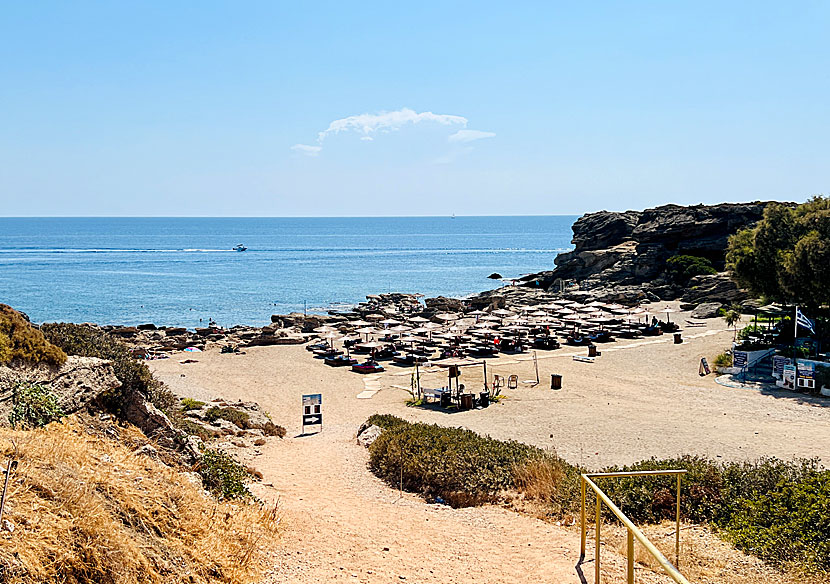 Don't miss Kokkina beach when you travel to Kallithea Springs beach on Rhodes in Greece.