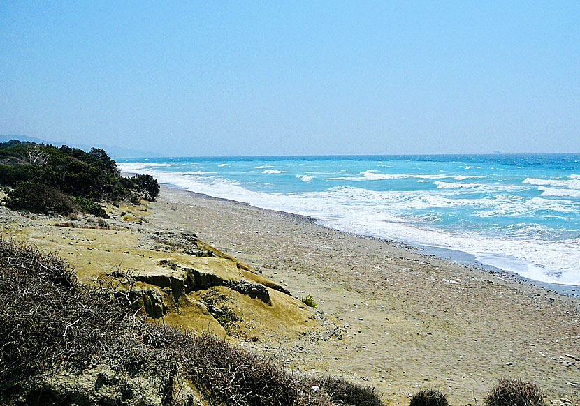 Limni beach on the west coast of Rhodes.