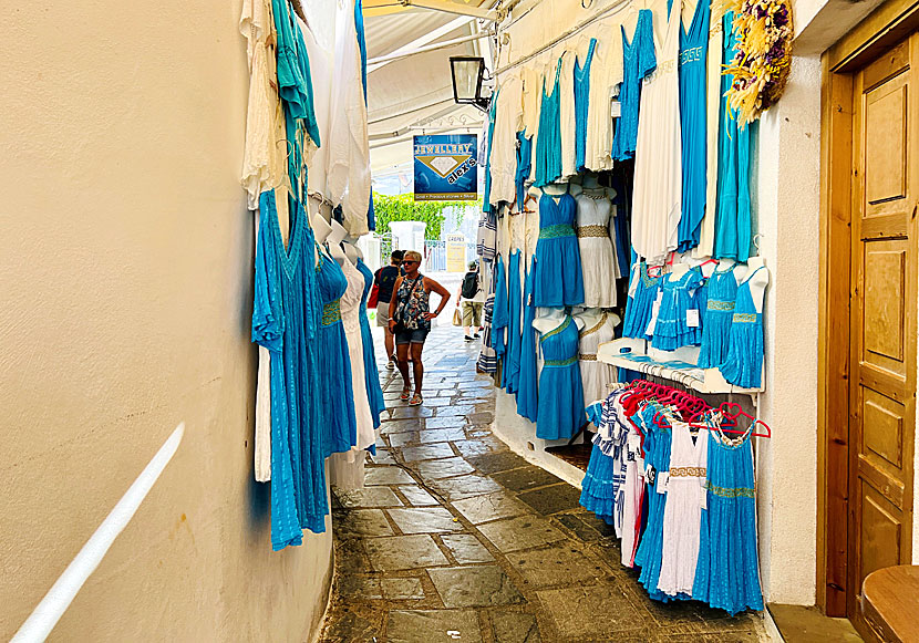 The red and white village of Lindos is sometimes called the blue and white village.