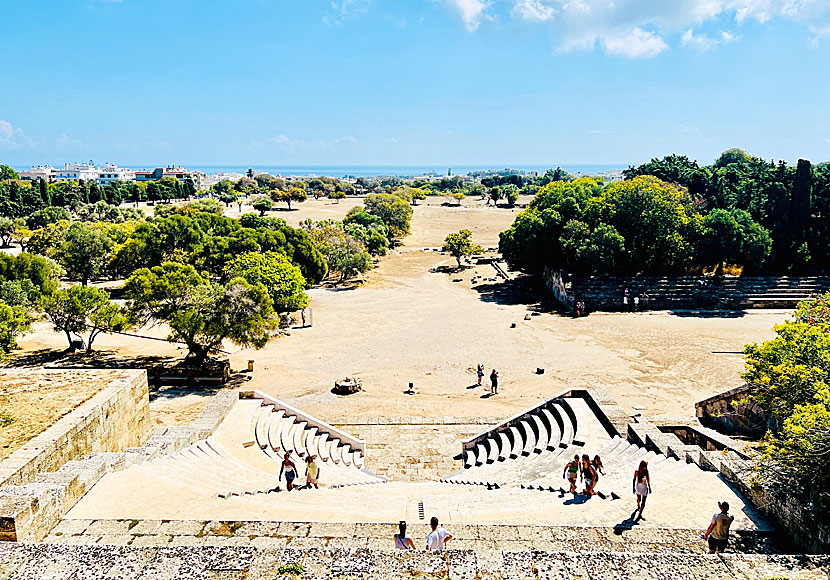 Sports stadium and amphitheatre at Monte Smith in Rhodes.