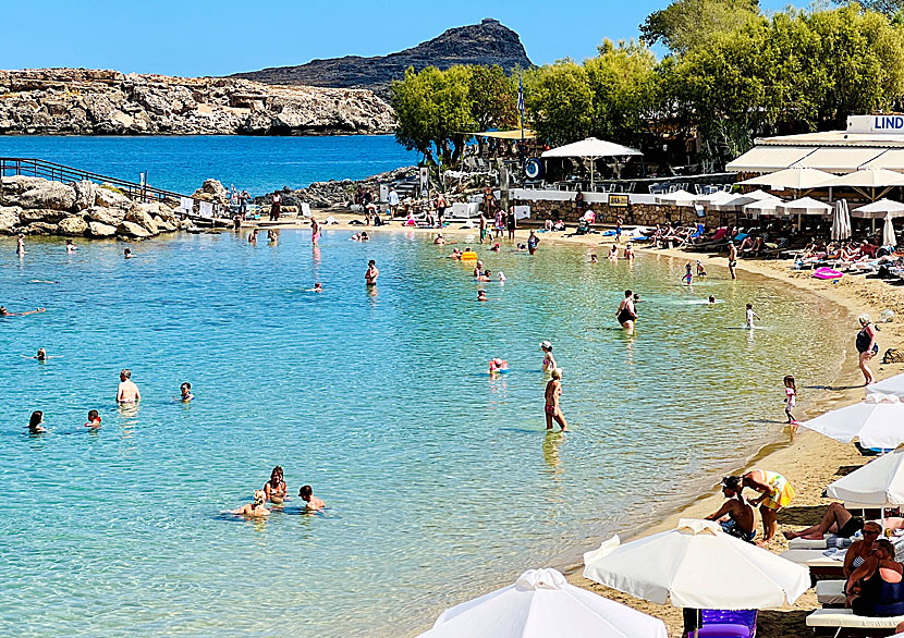 Child-friendly Pallas beach in southwest Rhodes.