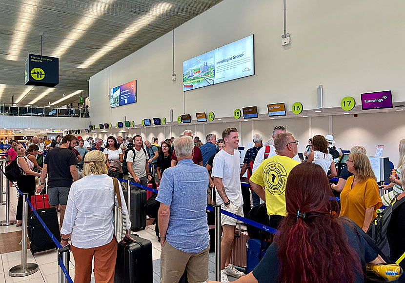 Since the German company Fraport took over Rhodes Airport, check-in works well.