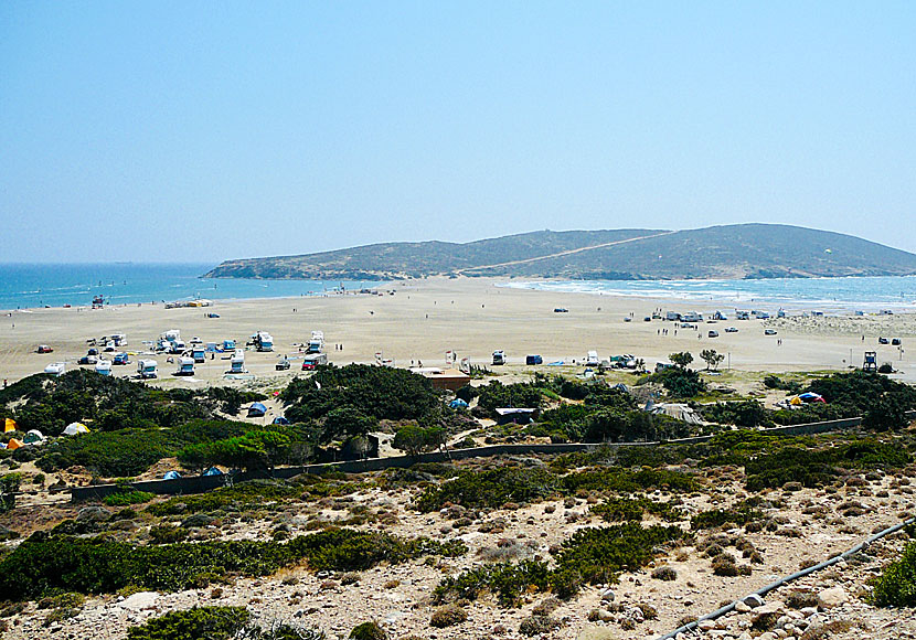 Prasonisi beach on southern Rhodes in Greece.