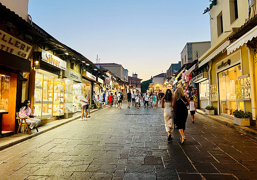 Socrates (Socratous) street in Rhodes old town.