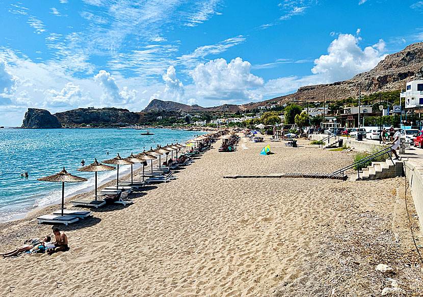 Stegna beach and village on Rhodes in Greece.