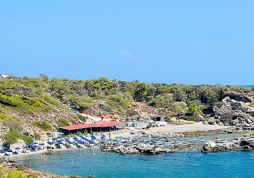 Tassos beach near Kallithea in eastern Rhodes.