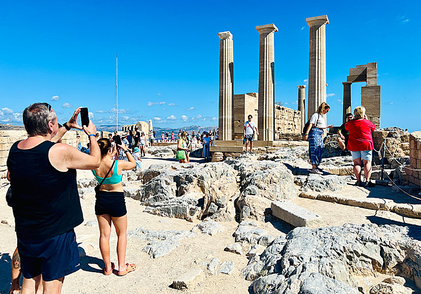 Temple of Athena Lindia on the Acropolis of Lindos.