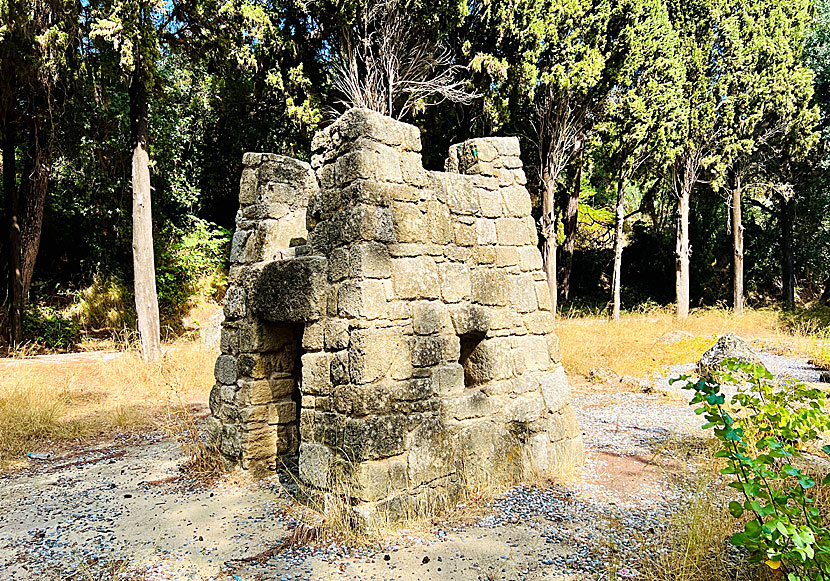 Ancient tombs in the Rodini Park.