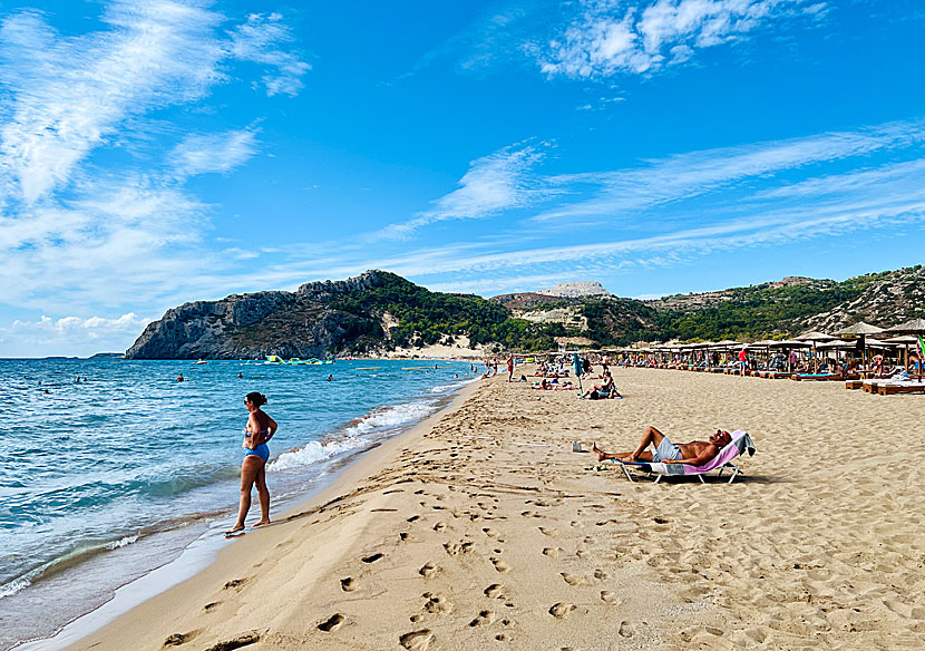 Don't miss Tsambika beach when you travel to Stegna in Rhodes.