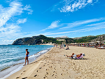 Tsambika beach in Rhodes.