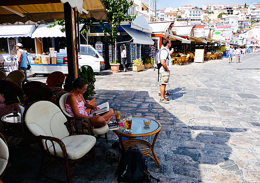The port promenade in Pythagorion is one of the finest in all of Greece.