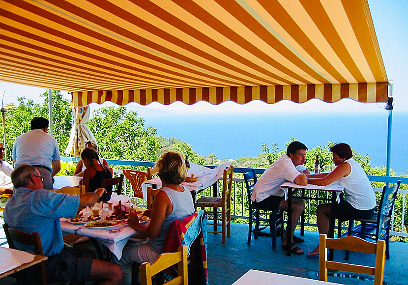 Kostas Taverna in Drakei on western Samos in Greece.