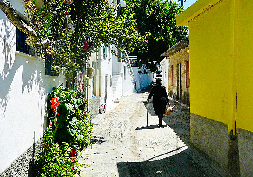 Alley in Drakei. Samos.
